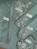Iznik Sage Green Chiffon Unstitched 3-Piece Suit