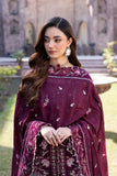 Raeesa Premium Purple Luxury Chicken Kari Lawn 3 Piece Suit