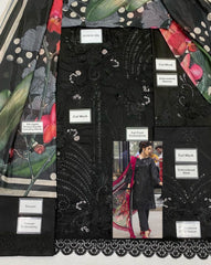 Unstitched Luxury Chikankari Collection D14 Dark Knight