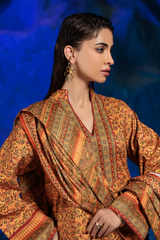 Unstitched Printed Lawn 3 Piece Autumn Sunset