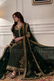 Haris Shakeel Shadow Green Heavily Embellished 3 Piece Suit