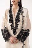 Maria B Off White & Black Chiffon 3 Piece Suit