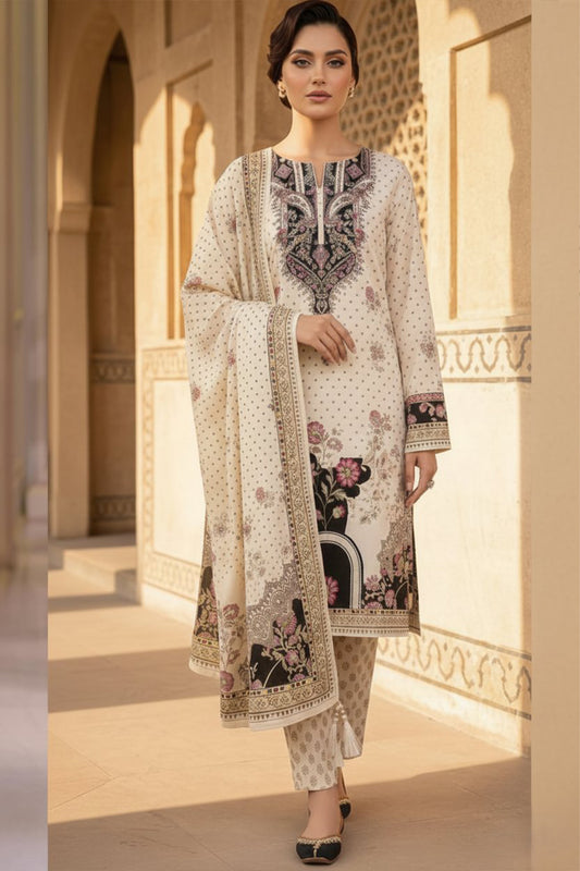 Mushq Festive Unstitched Silk 3 Piece Suit