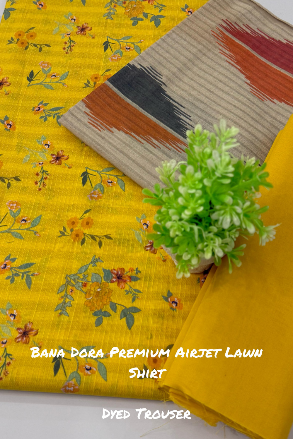 PREMIUM QUALITY BANA DORA UNSTITCHED LAWN THREE PIECE CAUSAL WEAR