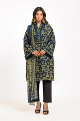 Unstitched Printed Lawn 3 Piece Marble