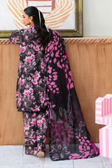 Unstitched Three Piece Printed Lawn Midnight Charm AR-105