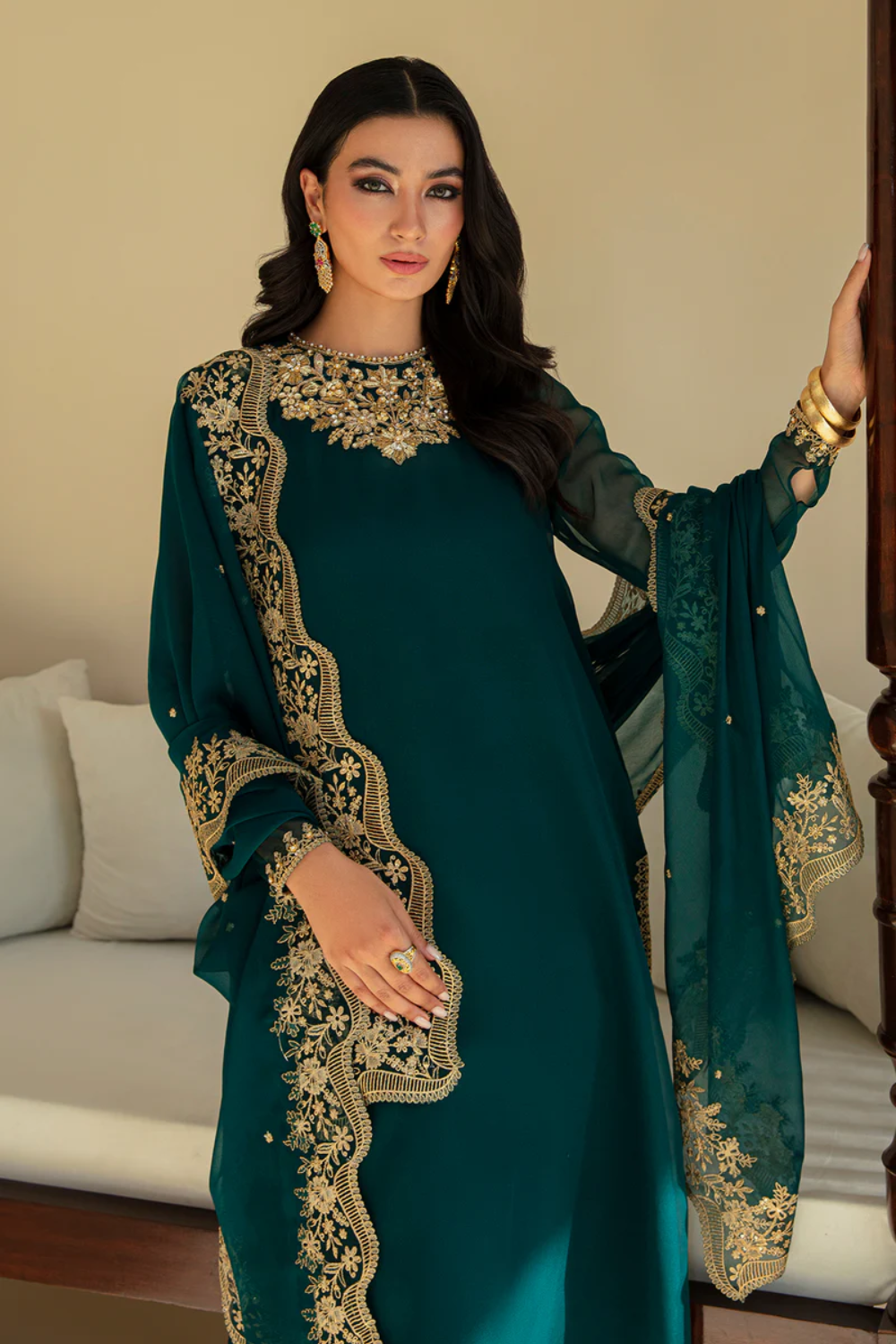 Unstitched Chiffon Embroidered 3 Piece Suit BQU-PR-828-1