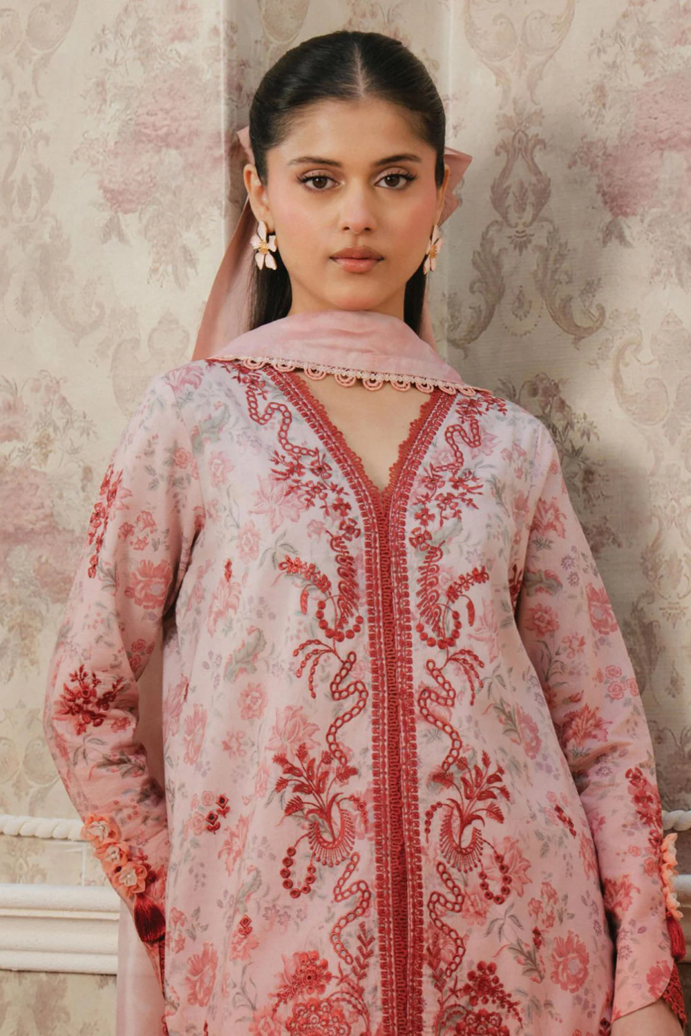 Unstitched Lawn Embroidered 3 Piece Ayzel AAF25