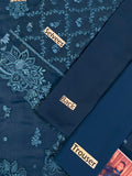 Azure Embroidered Chiffon 3 Piece Suit