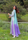 Poshkari Tie N Die Luxury Chiffon Embroidered 3 Piece Suit