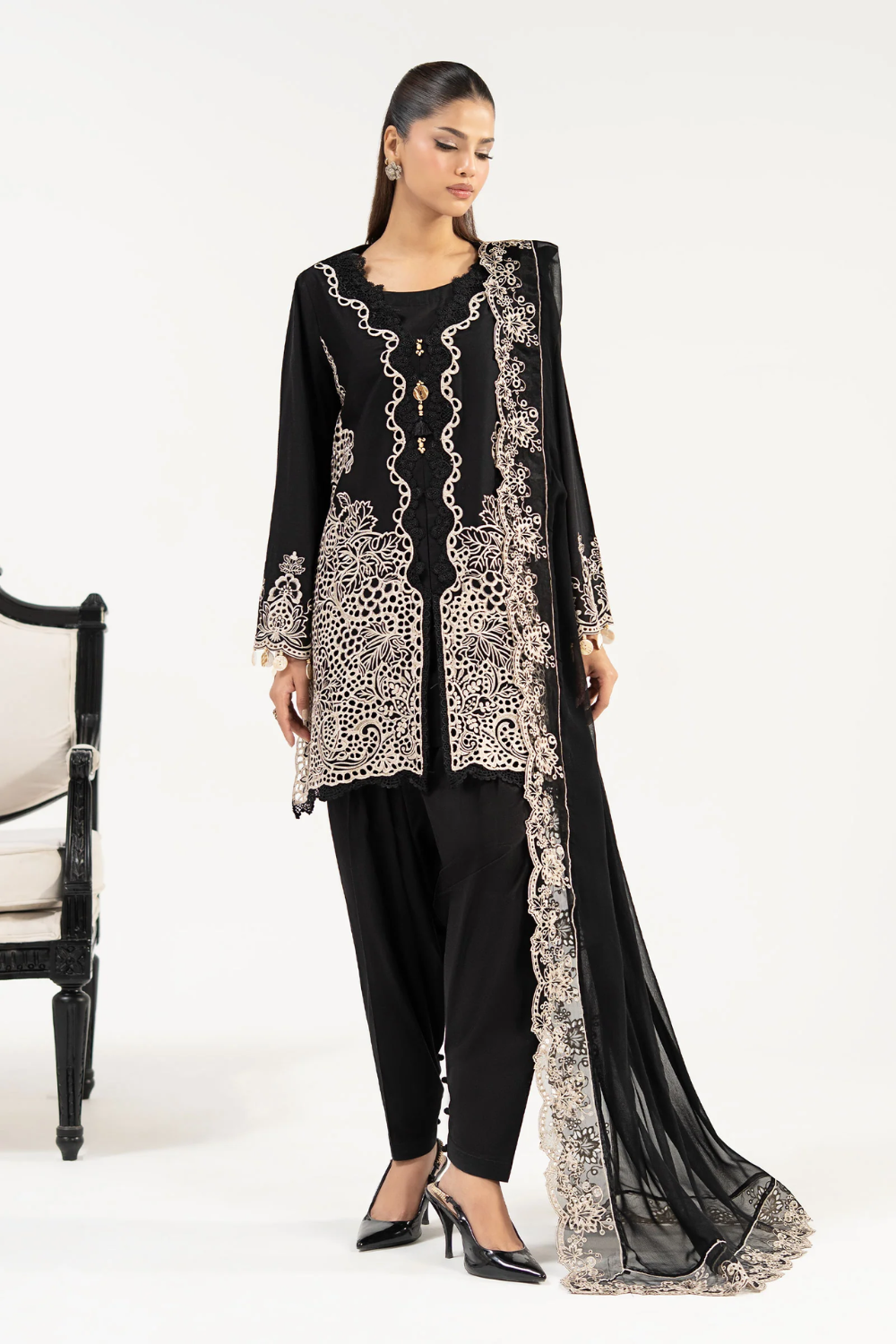 Maria B Luxury Chiffon Unstitched 3 Piece Suit
