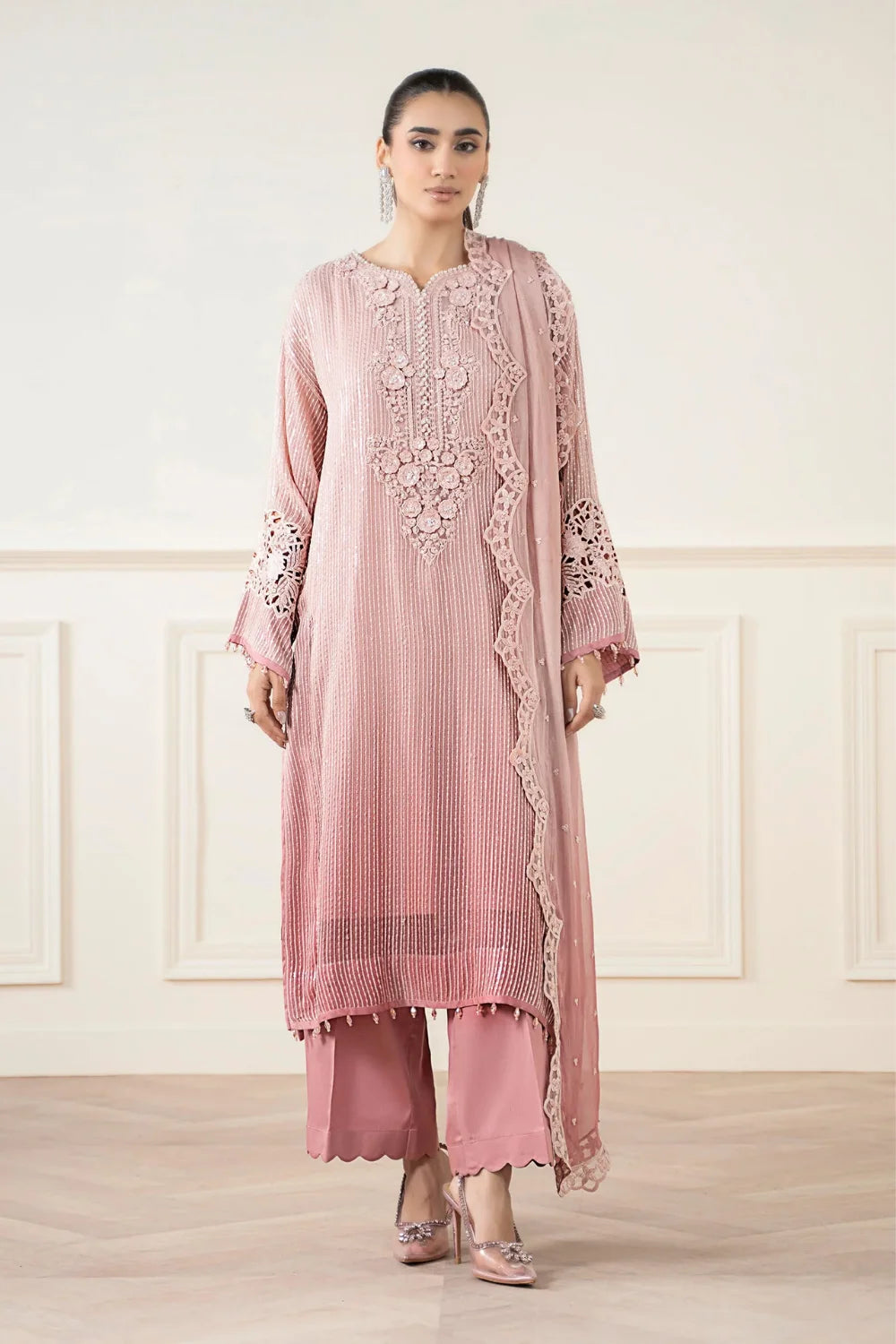 Maria B Tie & Dye Chiffon 3 Piece Suit