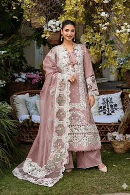 Elaf Pink Lawn Unstitched 3 Piece Suit