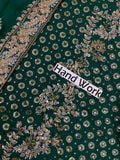 Haris Shakeel Shadow Green Heavily Embellished 3 Piece Suit