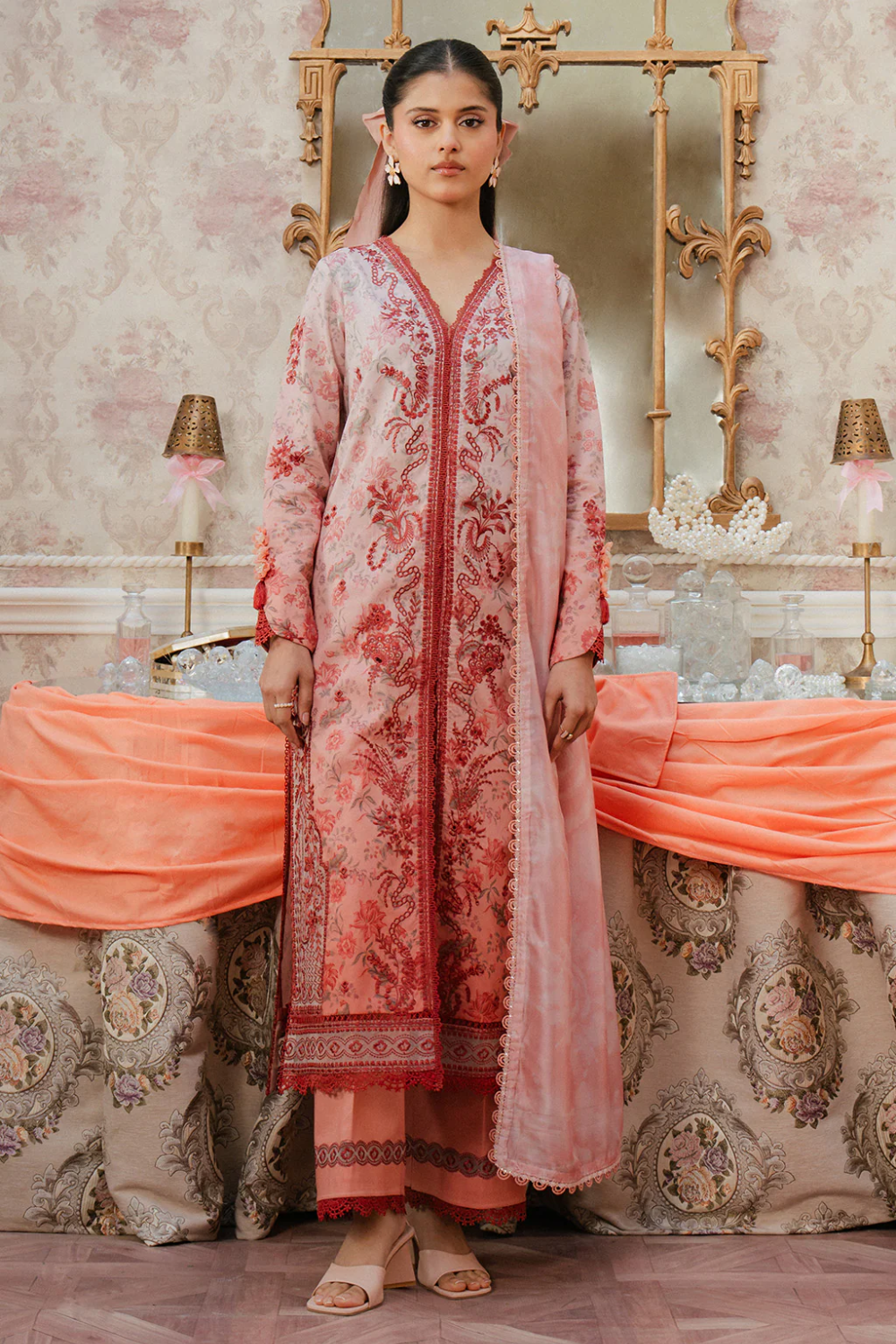 Unstitched Lawn Embroidered 3 Piece Ayzel AAF25