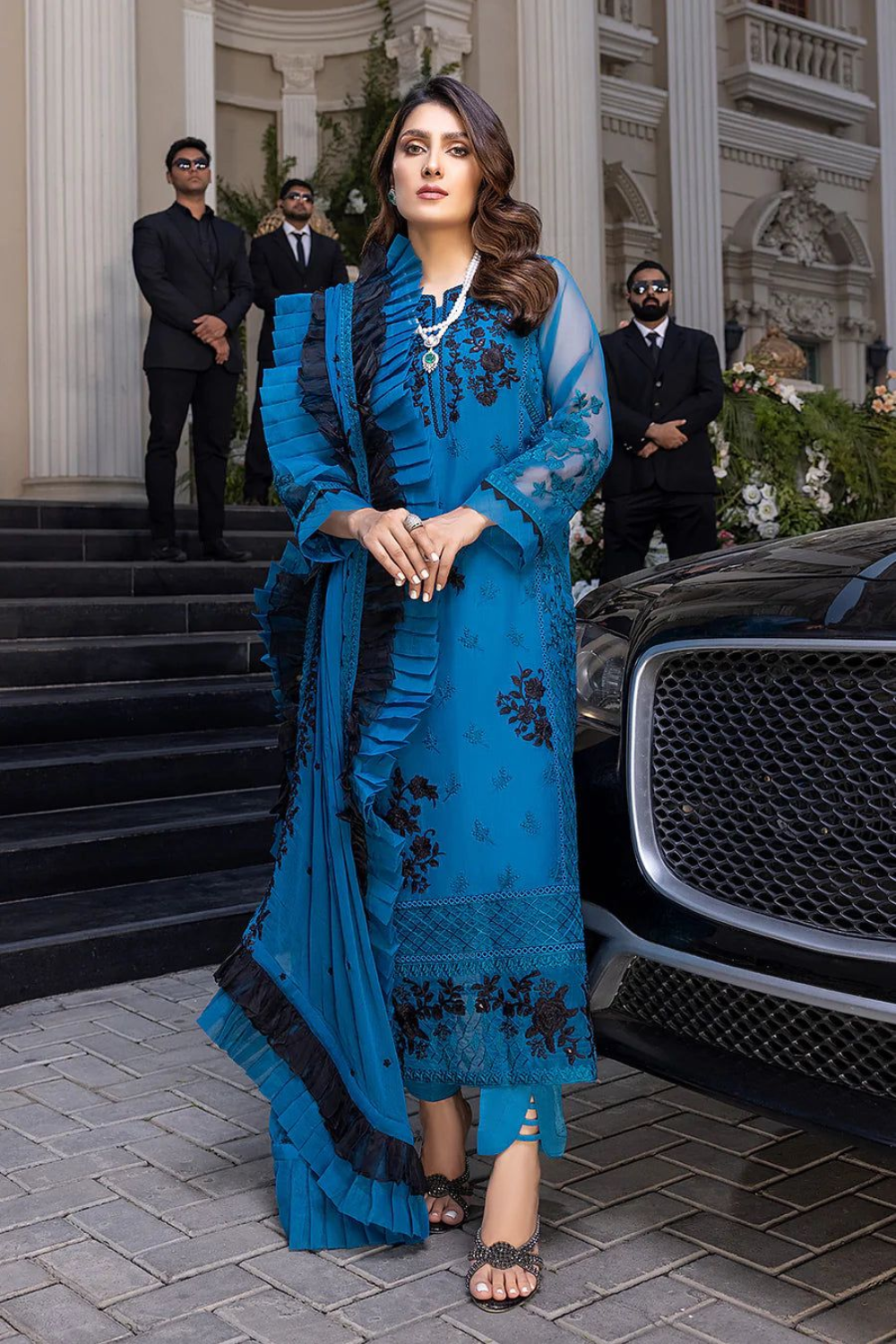 Unstitched 3 Piece Chiffon Formal Wear