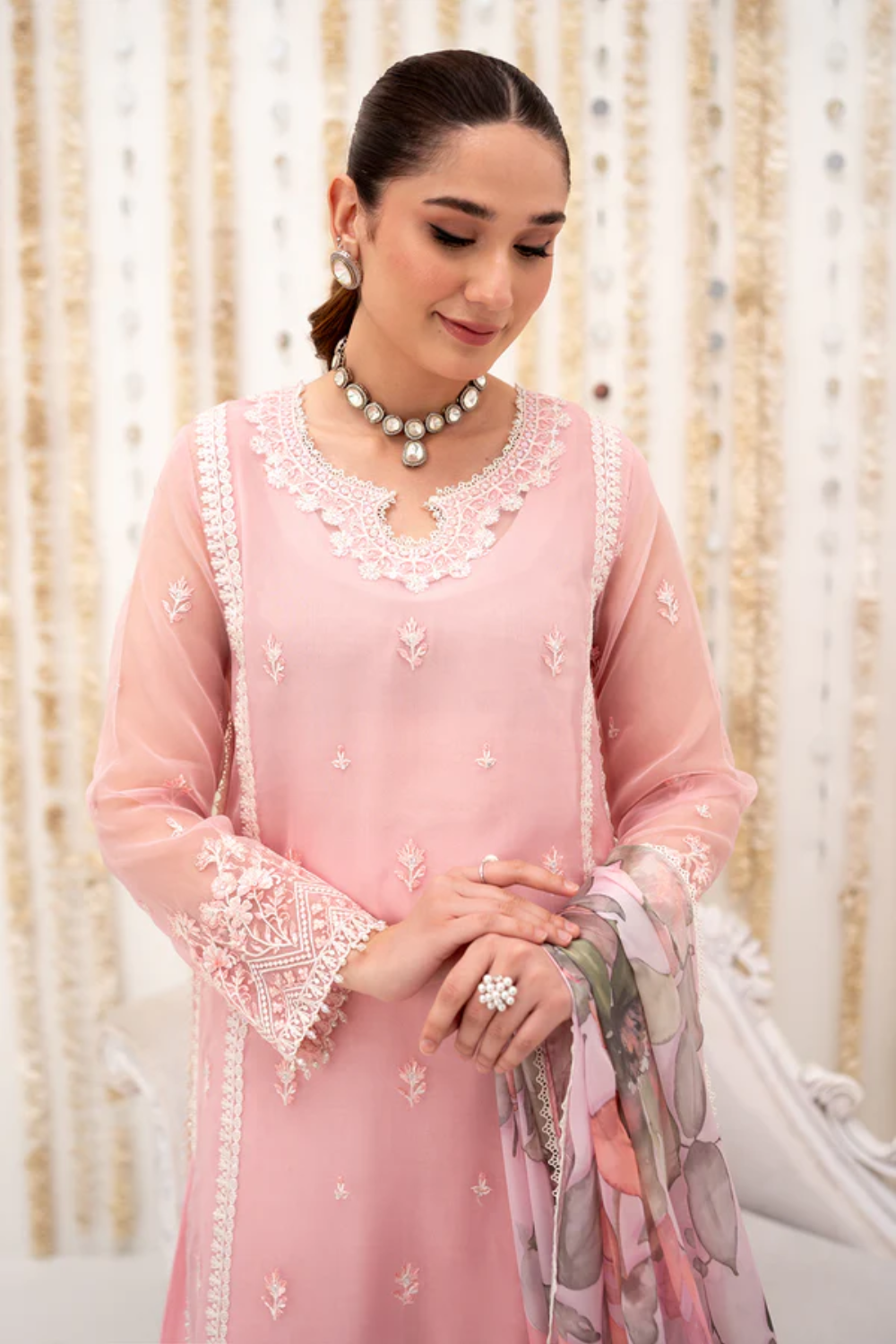 Unstitched Chiffon Embroidered 3 Piece Suit DPL-4267