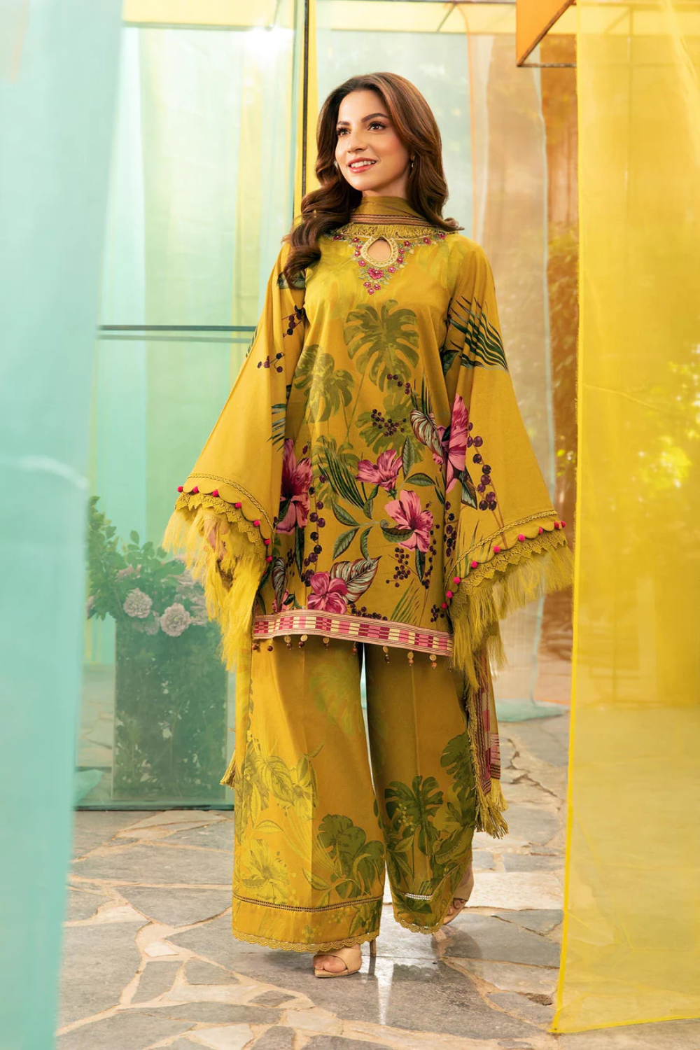 Lawn Unstiched Co-Ords Set