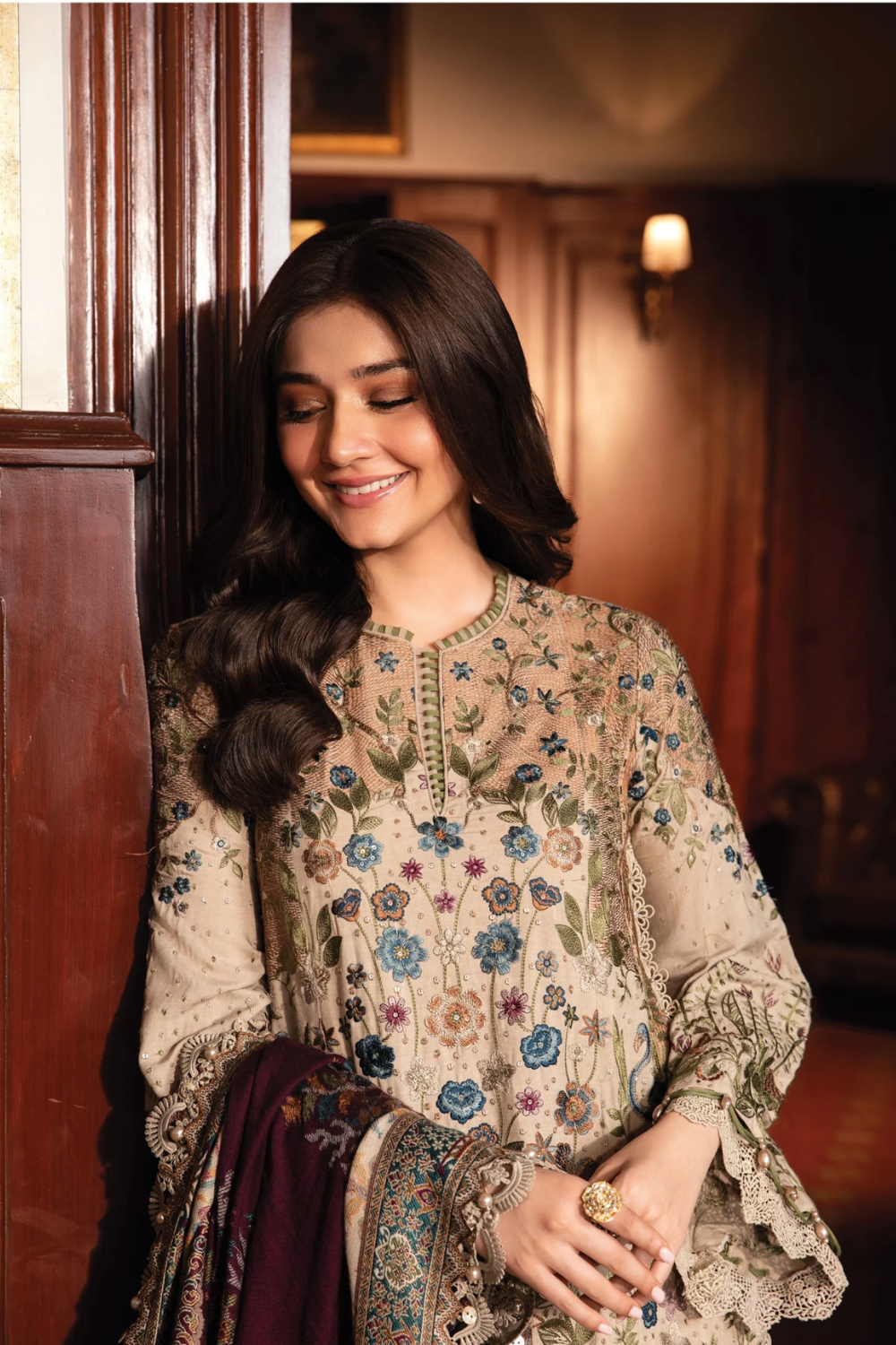 Unstitched 3 Piece Lawn Embroidered MB-DL11