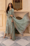 Charizma Floral Sky Blue Luxury Embroidered 3 Piece Suit