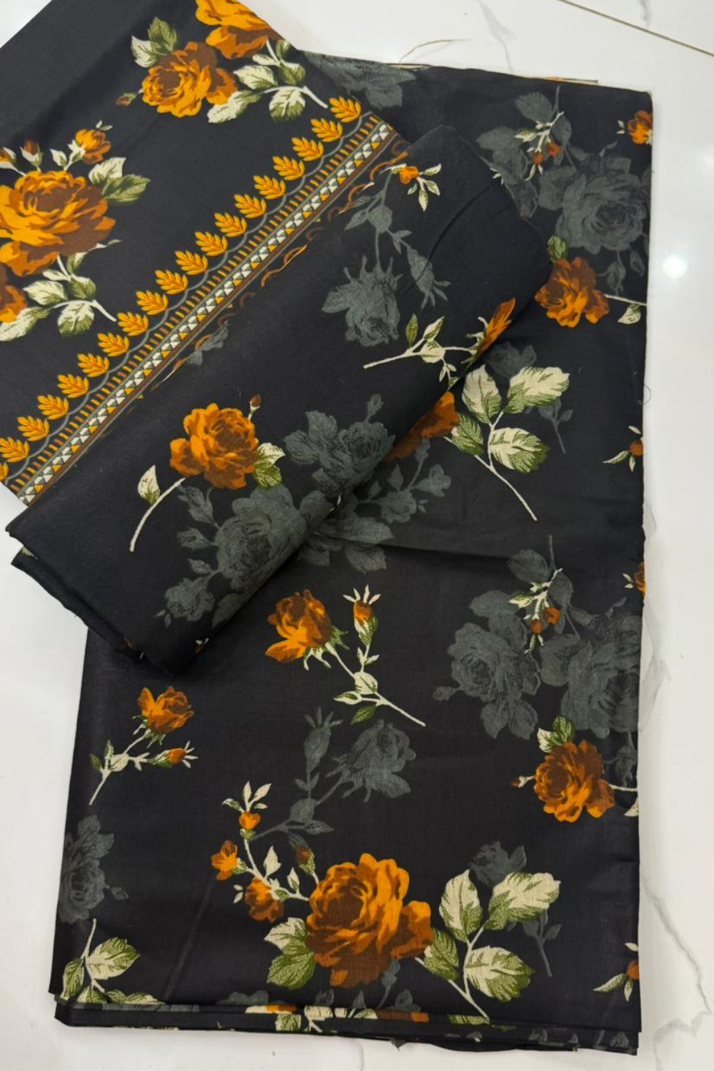 Unstitched Casual Wear All Over 3 Piece Collection