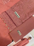 Baroque Pink Embroidered Chiffon 3-Piece Suit