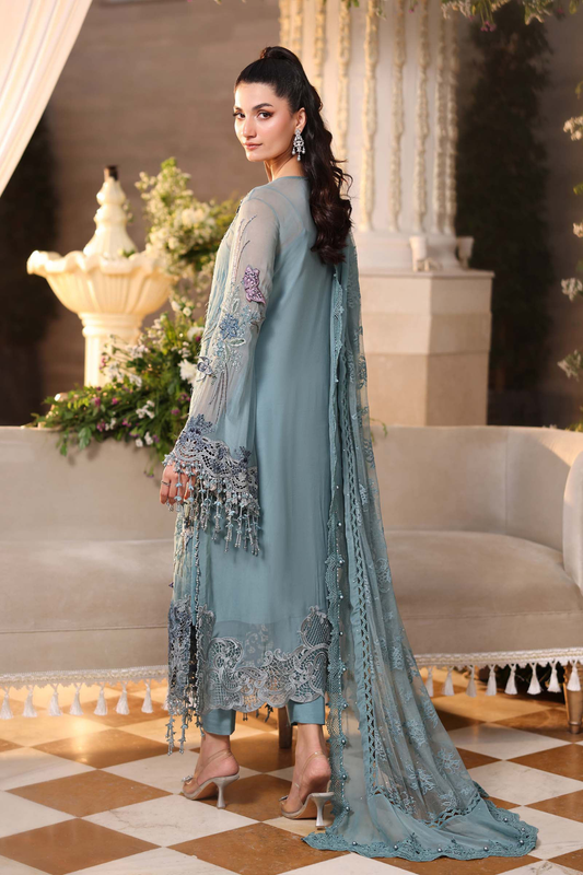 Maria B. Embroidered Chiffon Unstitched 3 Piece Suit