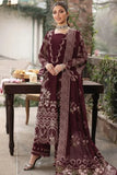 KAHF Maroon Lawn Unstitched 3-Piece Suit