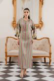 Lulusar Unstitched Silk Hanik Striped Print 3 Piece Suit