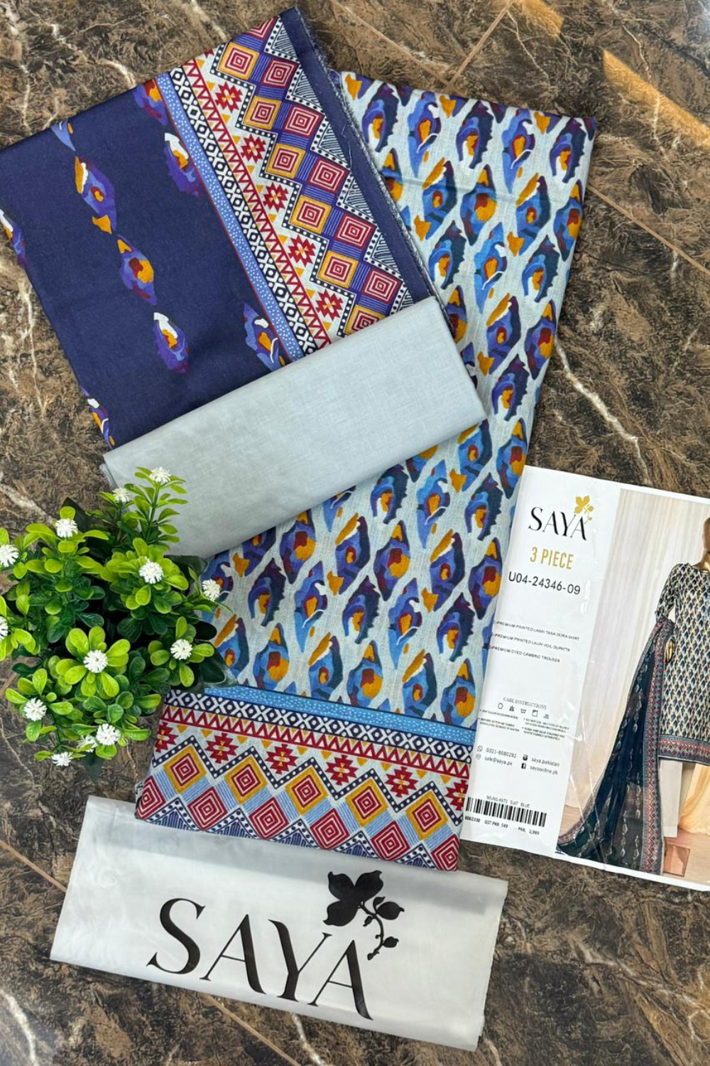 Unstitched Casual Wear All Over 3 Piece Collection