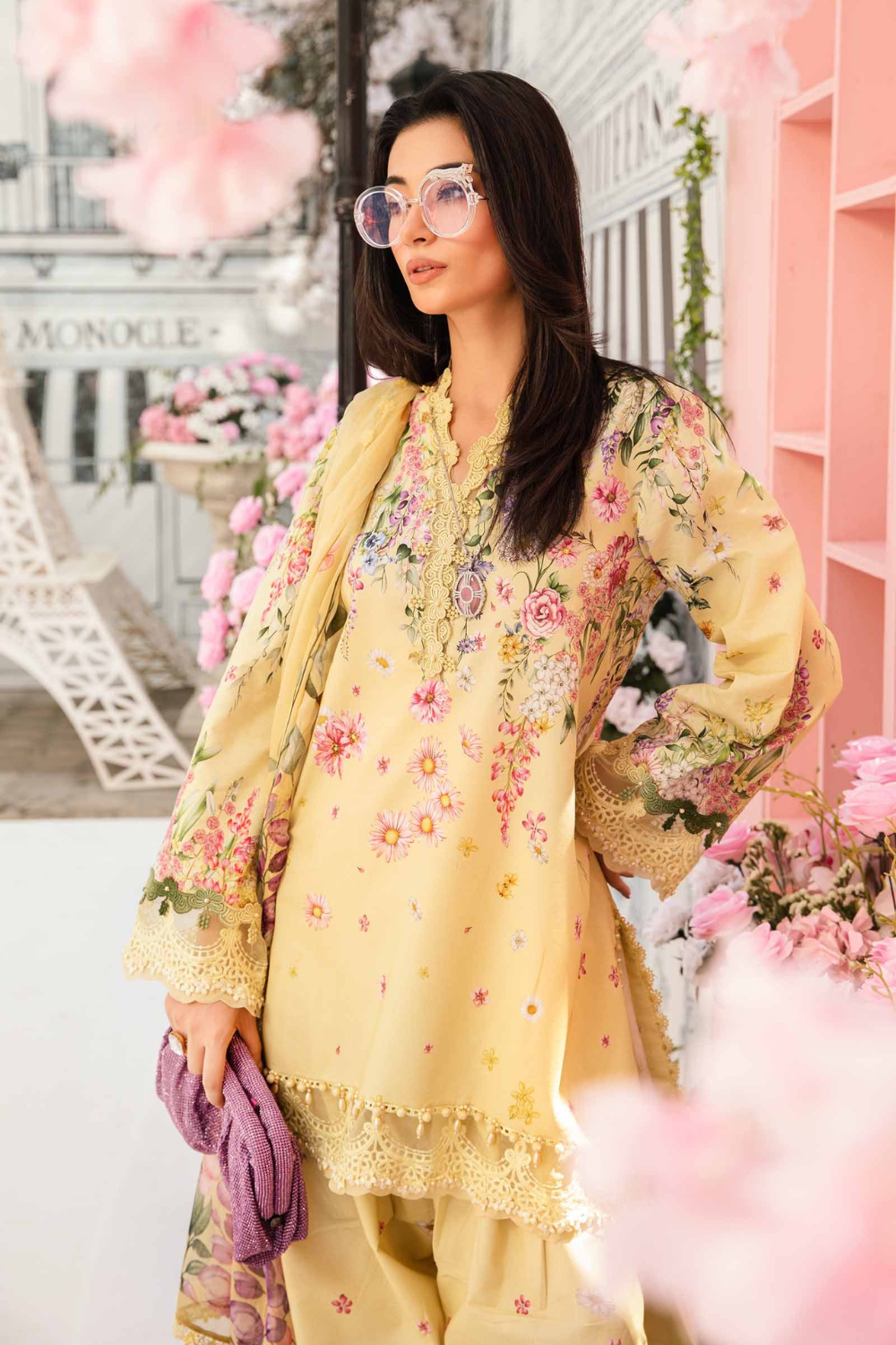 Unstitched 3 Piece Embroidered Lawn MPT-2603A