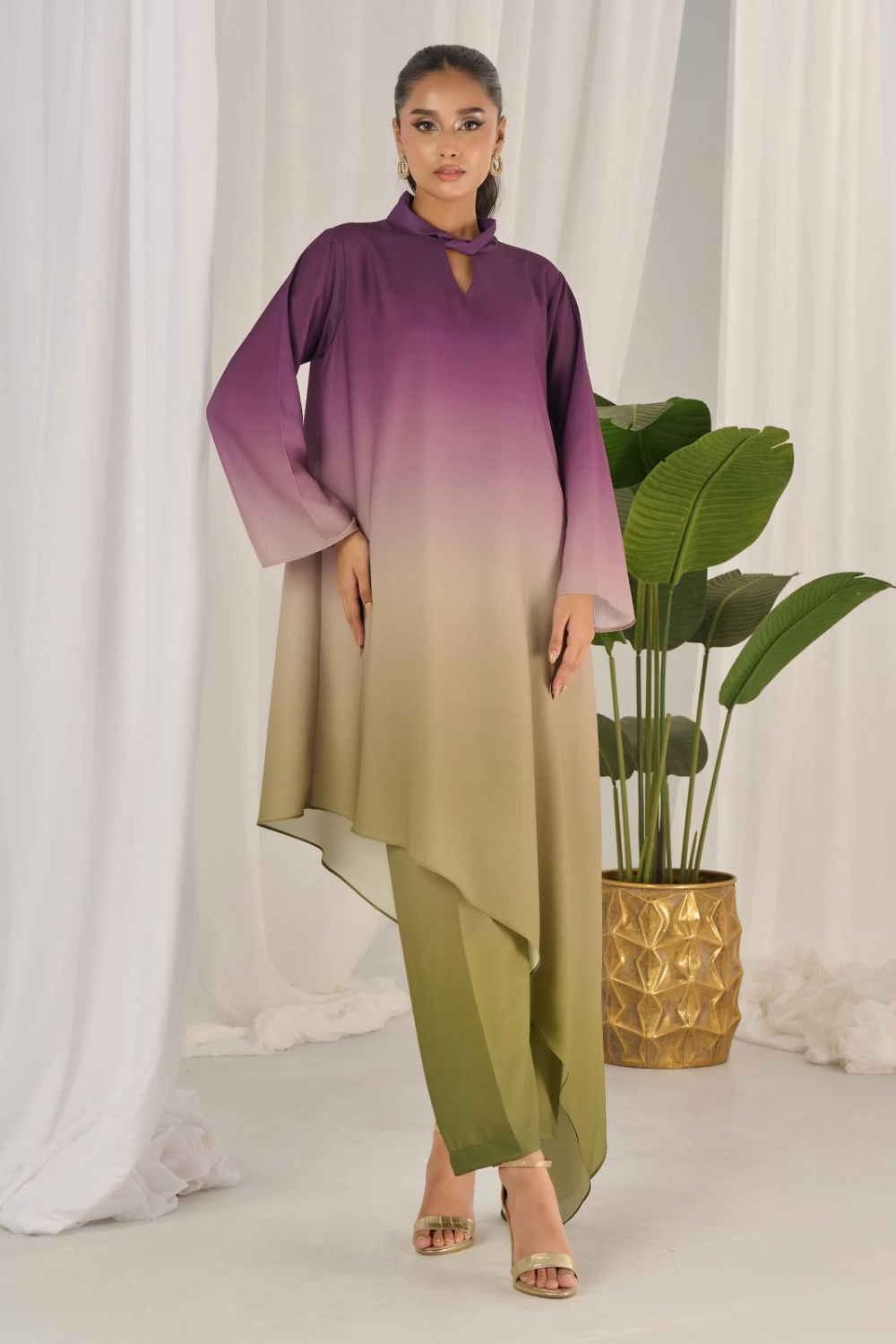 Silk Unstiched Co-Ords Set Tye & Dye Silk