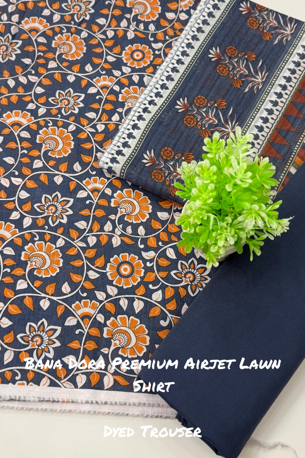 PREMIUM QUALITY BANA DORA UNSTITCHED LAWN THREE PIECE CAUSAL WEAR