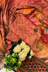 Unstitched Cambric Three Piece For All Season