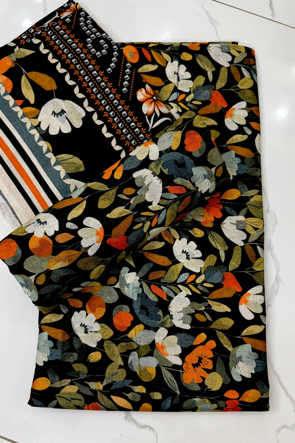 Unstitched Casual Wear All Over 3 Piece Collection