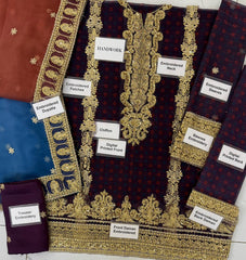 Digital Chiffon Luxury Unstitched Collection JZ-3086