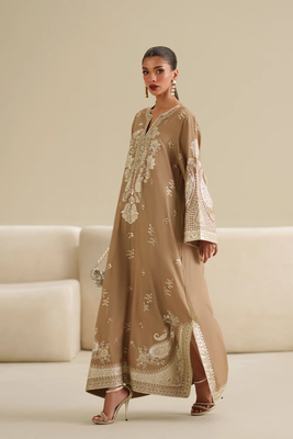 Ethnc Raw Silk Embroidered 3 Piece Suit
