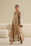 Ethnc Raw Silk Embroidered 3 Piece Suit