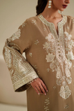 Ethnc Raw Silk Embroidered 3 Piece Suit