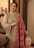Crimson Organza Luxury Embroidered 3 Piece Suit