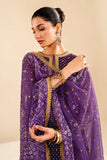 Baroque Plum Embroidered Chiffon 3-Piece Suit