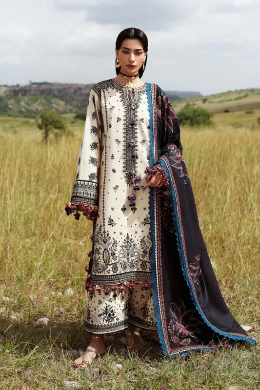 Hussain Rehar Embroidered Cotton Unstitched 3-Piece Suit
