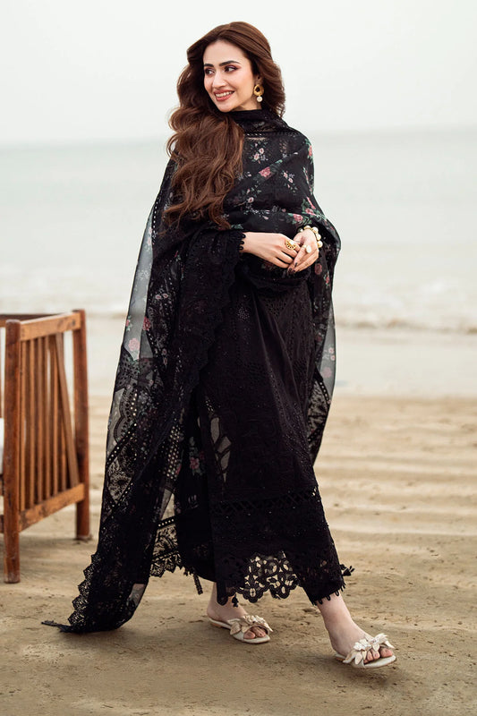 Nureh Black Luxury Embroidered 3 Piece Suit