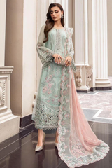 Unstitched Chiffon Embroidered 3 Piece Suit MBD1407