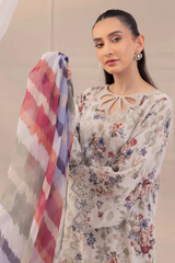Embroidered Lawn 3 Piece Unstitched BQU-4312