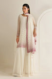 Jazmin White & Purple Chiffon 3-Piece Suit