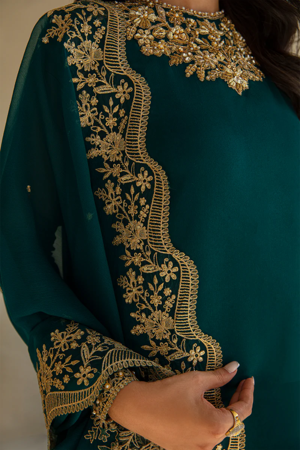 Unstitched Chiffon Embroidered 3 Piece Suit BQU-PR-828-1