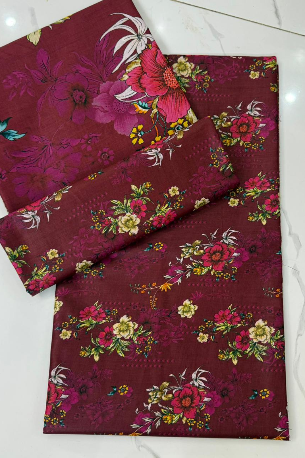 Unstitched Casual Wear All Over 3 Piece Collection