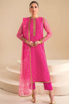 Baroque Pink Embroidered Lawn 3-Piece Suit