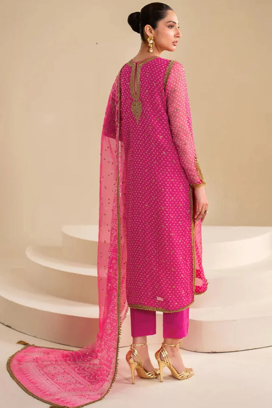 Baroque Pink Embroidered Lawn 3-Piece Suit